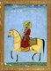 India: The 9th Mughal Emperor Farrukhsiyar (r. 1713 – 19) on horseback