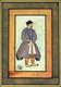 India: Official portrait of the Mughal Emperor Akbar by Manohar